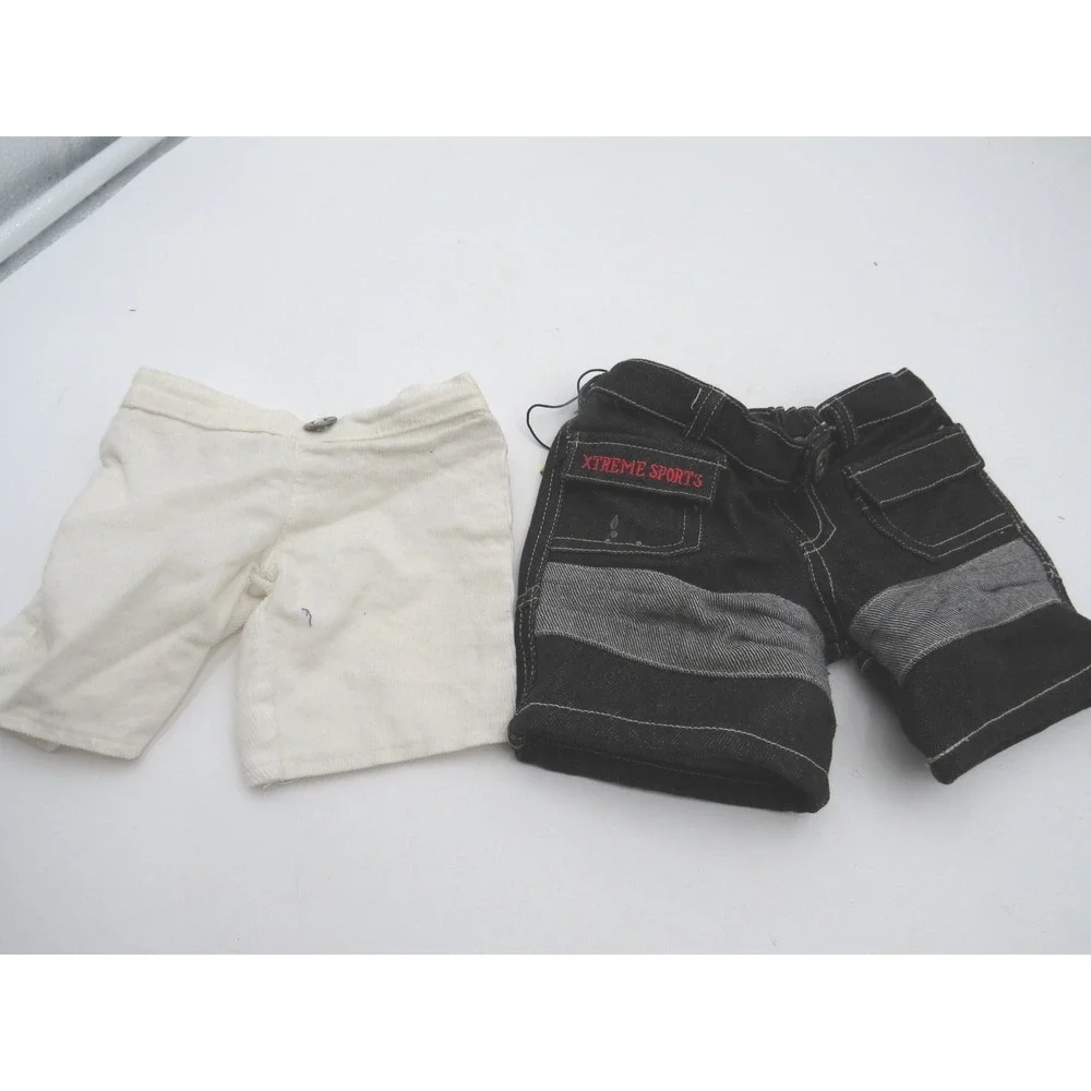 Build A Bear Workshop Plush Doll Clothes Shorts Denim Xtreme Sports Corduroy Set